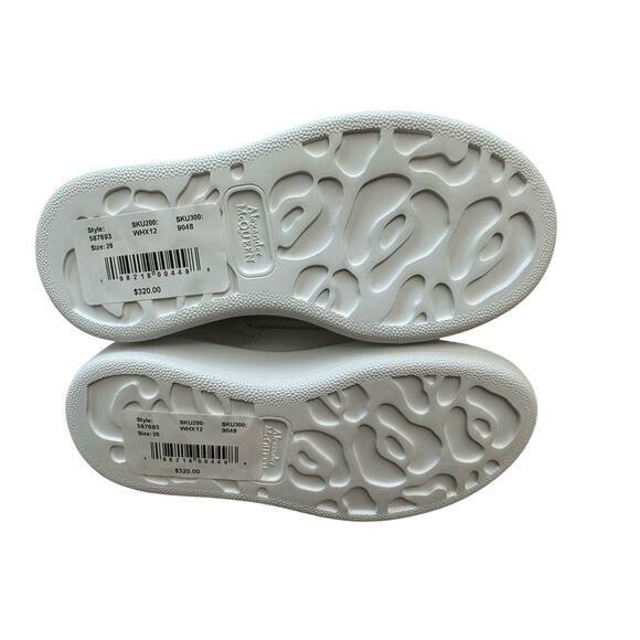 Alexander McQueen NIB Kid’s Low Top Leather Sneakers in White Size 10 Toddler - Picture 11 of 11